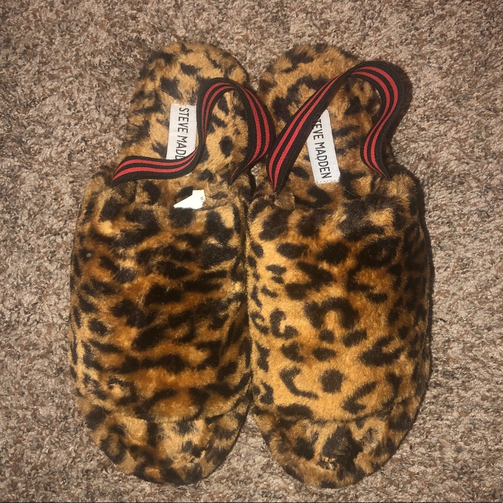 Steve Madden Faux Fur Fuzzy Slippers